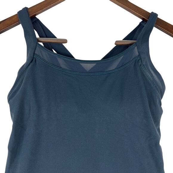 Lululemon Teal Green Strappy Tank With Shelf Bra Women’s SZ 4 EUC - Picture 5 of 8